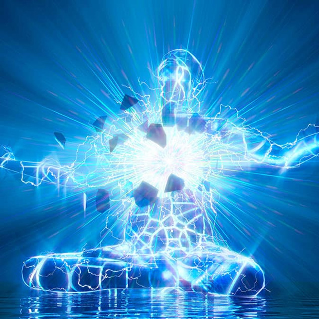 Quantum meditation energy field visualization