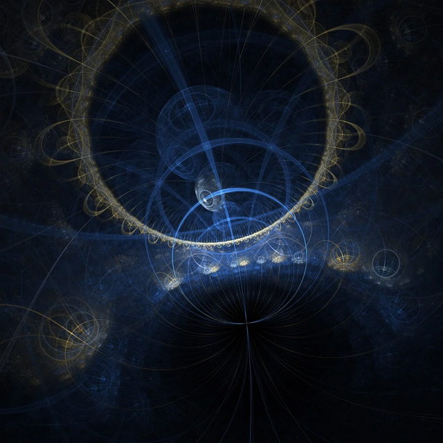 Quantum field meditation resource library with essential books and research material visualization